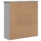 vidaXL Vitrinenschrank mit Glastüren BODO Grau Massivholz Kiefer vidaXL Vitrinenschrank mit Glastüren BODO Grau Massivholz Kiefer