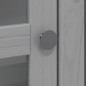 vidaXL Vitrinenschrank mit Glastüren BODO Grau Massivholz Kiefer vidaXL Vitrinenschrank mit Glastüren BODO Grau Massivholz Kiefer