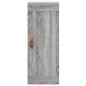 vidaXL Wandschrank Grau Sonoma 34,5x34x90 cm Holzwerkstoff vidaXL Wandschrank Grau Sonoma 34,5x34x90 cm Holzwerkstoff
