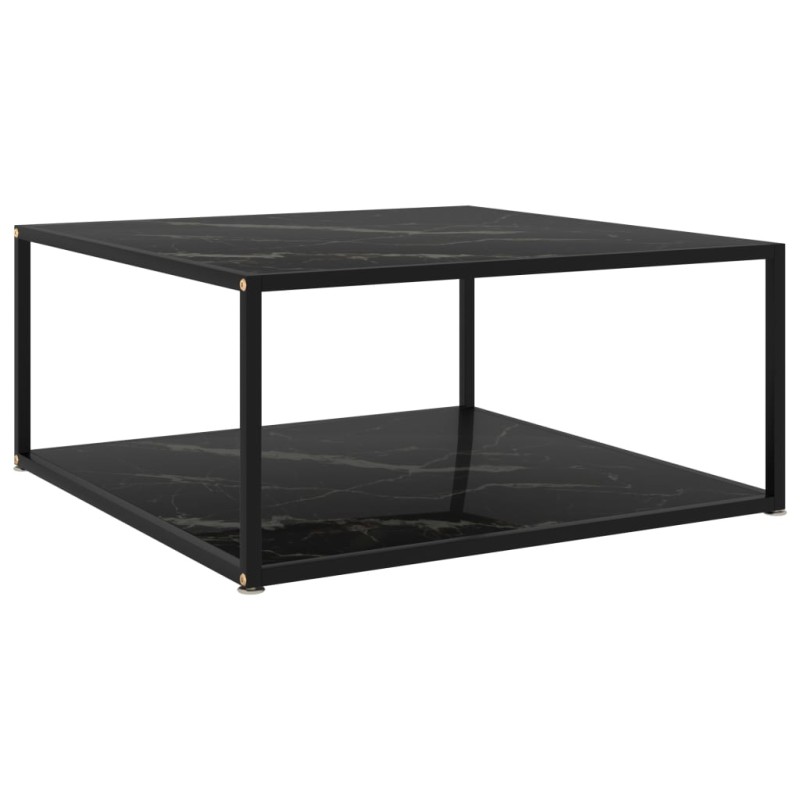 vidaXL Couchtisch Schwarz 80x80x35 cm Hartglas vidaXL Couchtisch Schwarz 80x80x35 cm Hartglas