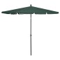 vidaXL Sonnenschirm mit Mast 210x140 cm Grün vidaXL Sonnenschirm mit Mast 210x140 cm Grün