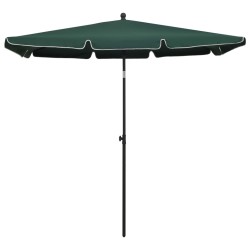 vidaXL Sonnenschirm mit Mast 210x140 cm Grün