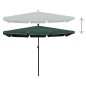 vidaXL Sonnenschirm mit Mast 210x140 cm Grün vidaXL Sonnenschirm mit Mast 210x140 cm Grün