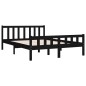 vidaXL Massivholzbett Schwarz 135x190 cm vidaXL Massivholzbett Schwarz 135x190 cm