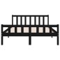 vidaXL Massivholzbett Schwarz 135x190 cm vidaXL Massivholzbett Schwarz 135x190 cm