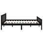 vidaXL Massivholzbett Schwarz 135x190 cm vidaXL Massivholzbett Schwarz 135x190 cm