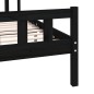 vidaXL Massivholzbett Schwarz 135x190 cm vidaXL Massivholzbett Schwarz 135x190 cm