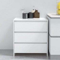 vidaXL Sideboard Hochglanz-Weiß 70x41x75 cm Holzwerkstoff