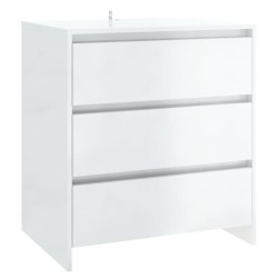 vidaXL Sideboard Hochglanz-Weiß 70x41x75 cm Holzwerkstoff