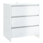 vidaXL Sideboard Hochglanz-Weiß 70x41x75 cm Holzwerkstoff vidaXL Sideboard Hochglanz-Weiß 70x41x75 cm Holzwerkstoff