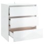 vidaXL Sideboard Hochglanz-Weiß 70x41x75 cm Holzwerkstoff vidaXL Sideboard Hochglanz-Weiß 70x41x75 cm Holzwerkstoff