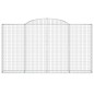vidaXL Gabione mit Hochbogen 300x30x160/180 cm Verzinktes Eisen vidaXL Gabione mit Hochbogen 300x30x160/180 cm Verzinktes Eisen
