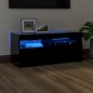 vidaXL TV-Schrank mit LED-Leuchten Schwarz 90x35x40 cm vidaXL TV-Schrank mit LED-Leuchten Schwarz 90x35x40 cm
