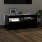 vidaXL TV-Schrank mit LED-Leuchten Schwarz 90x35x40 cm vidaXL TV-Schrank mit LED-Leuchten Schwarz 90x35x40 cm