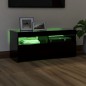 vidaXL TV-Schrank mit LED-Leuchten Schwarz 90x35x40 cm vidaXL TV-Schrank mit LED-Leuchten Schwarz 90x35x40 cm