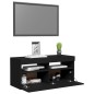 vidaXL TV-Schrank mit LED-Leuchten Schwarz 90x35x40 cm vidaXL TV-Schrank mit LED-Leuchten Schwarz 90x35x40 cm