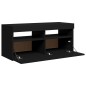 vidaXL TV-Schrank mit LED-Leuchten Schwarz 90x35x40 cm vidaXL TV-Schrank mit LED-Leuchten Schwarz 90x35x40 cm