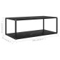 vidaXL Couchtisch Schwarz 100x50x35 cm Hartglas vidaXL Couchtisch Schwarz 100x50x35 cm Hartglas