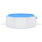 vidaXL Pool mit Stahlwand Oval 490x360x120 cm Weiß vidaXL Pool mit Stahlwand Oval 490x360x120 cm Weiß