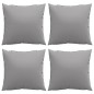 Zierkissen 4 Stk. Grau 60x60 cm Stoff Zierkissen 4 Stk. Grau 60x60 cm Stoff