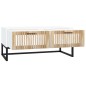 vidaXL Couchtisch Weiß 80x40x35 cm Holzwerkstoff und Eisen vidaXL Couchtisch Weiß 80x40x35 cm Holzwerkstoff und Eisen