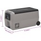 vidaXL Kühlbox mit Rollen und Griff Schwarz & Grau 36 L PP & PE vidaXL Kühlbox mit Rollen und Griff Schwarz & Grau 36 L PP & PE