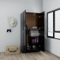 vidaXL Kleiderschrank Schwarz 82,5x51,5x180 cm Holzwerkstoff vidaXL Kleiderschrank Schwarz 82,5x51,5x180 cm Holzwerkstoff