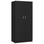 vidaXL Kleiderschrank Schwarz 82,5x51,5x180 cm Holzwerkstoff vidaXL Kleiderschrank Schwarz 82,5x51,5x180 cm Holzwerkstoff