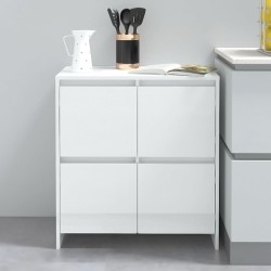 vidaXL Sideboard Hochglanz-Weiß 70x41x75 cm Holzwerkstoff