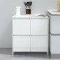 vidaXL Sideboard Hochglanz-Weiß 70x41x75 cm Holzwerkstoff vidaXL Sideboard Hochglanz-Weiß 70x41x75 cm Holzwerkstoff