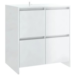 vidaXL Sideboard Hochglanz-Weiß 70x41x75 cm Holzwerkstoff