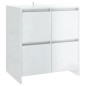 vidaXL Sideboard Hochglanz-Weiß 70x41x75 cm Holzwerkstoff vidaXL Sideboard Hochglanz-Weiß 70x41x75 cm Holzwerkstoff