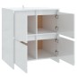 vidaXL Sideboard Hochglanz-Weiß 70x41x75 cm Holzwerkstoff vidaXL Sideboard Hochglanz-Weiß 70x41x75 cm Holzwerkstoff