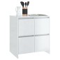 vidaXL Sideboard Hochglanz-Weiß 70x41x75 cm Holzwerkstoff vidaXL Sideboard Hochglanz-Weiß 70x41x75 cm Holzwerkstoff