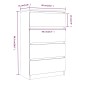 vidaXL Sideboard Braun Eichen-Optik 60x35x98,5 cm Holzwerkstoff vidaXL Sideboard Braun Eichen-Optik 60x35x98,5 cm Holzwerkstoff