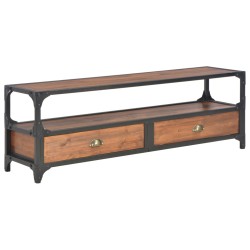 vidaXL TV-Schrank mit 2 Schubladen 120 x 30 x 40 cm Massivholz Kiefer