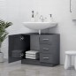 vidaXL Waschbeckenunterschrank Hochglanz-Grau 63x30x54cm Holzwerkstoff vidaXL Waschbeckenunterschrank Hochglanz-Grau 63x30x54cm Holzwerkstoff