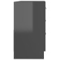 vidaXL Waschbeckenunterschrank Hochglanz-Grau 63x30x54cm Holzwerkstoff vidaXL Waschbeckenunterschrank Hochglanz-Grau 63x30x54cm Holzwerkstoff