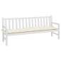 Gartenbank-Auflage Cremeweiß 200x50x7 cm Oxford-Gewebe Gartenbank-Auflage Cremeweiß 200x50x7 cm Oxford-Gewebe