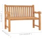 vidaXL Gartenbank 114 cm Massivholz Teak vidaXL Gartenbank 114 cm Massivholz Teak