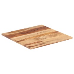 vidaXL Tischplatte Massivholz Palisander 25-27 mm 80×80 cm 