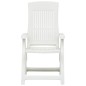 vidaXL Verstellbare Gartenstühle 2 Stk. Kunststoff Weiß vidaXL Verstellbare Gartenstühle 2 Stk. Kunststoff Weiß