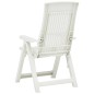 vidaXL Verstellbare Gartenstühle 2 Stk. Kunststoff Weiß vidaXL Verstellbare Gartenstühle 2 Stk. Kunststoff Weiß