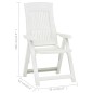 vidaXL Verstellbare Gartenstühle 2 Stk. Kunststoff Weiß vidaXL Verstellbare Gartenstühle 2 Stk. Kunststoff Weiß