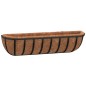 vidaXL Wand-Pflanzkörbe 2 Stk. Kokoseinlage Schwarz 61x19x16 cm Stahl vidaXL Wand-Pflanzkörbe 2 Stk. Kokoseinlage Schwarz 61x19x16 cm Stahl
