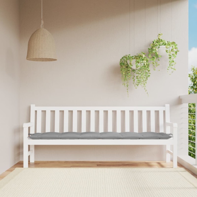 Gartenbank-Auflage Grau 200x50x7 cm Oxford-Gewebe Gartenbank-Auflage Grau 200x50x7 cm Oxford-Gewebe