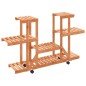 vidaXL Blumenständer mit Rollen 110x25x78 cm Massivholz Tanne vidaXL Blumenständer mit Rollen 110x25x78 cm Massivholz Tanne
