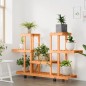vidaXL Blumenständer mit Rollen 110x25x78 cm Massivholz Tanne vidaXL Blumenständer mit Rollen 110x25x78 cm Massivholz Tanne