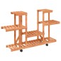 vidaXL Blumenständer mit Rollen 110x25x78 cm Massivholz Tanne vidaXL Blumenständer mit Rollen 110x25x78 cm Massivholz Tanne