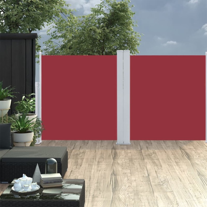 vidaXL Ausziehbare Seitenmarkise Rot 120 x 600 cm vidaXL Ausziehbare Seitenmarkise Rot 120 x 600 cm